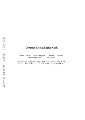 PDF Document Cover - Contract-Backed Digital Cash: Essays on Digital Money and Secure Transactional Execution